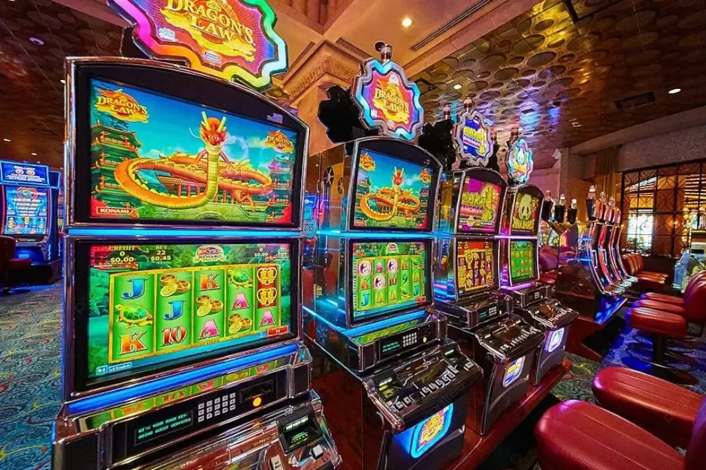 Ambiente de casino online ilustrado