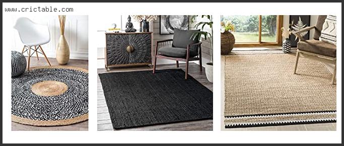best black and natural jute rug