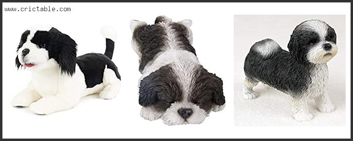 best black and white shih tzu stuffed animal