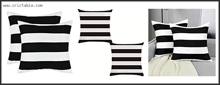 best black and white striped cushion