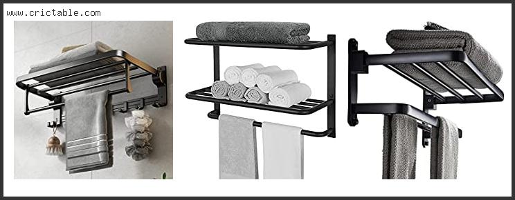 best black towel rack with shelf