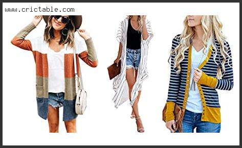 best blue and white striped cardigan