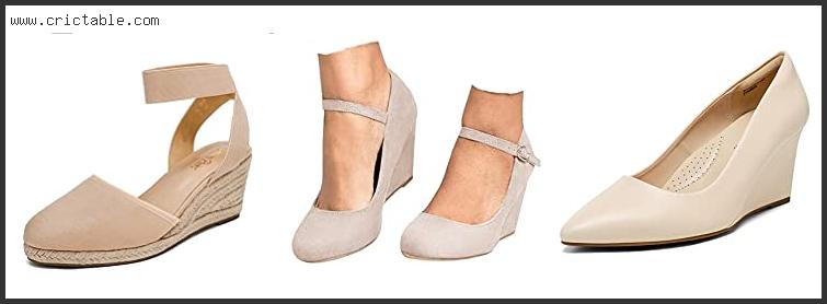 best closed toe wedges nude