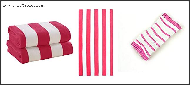 best pink and white striped beach towel