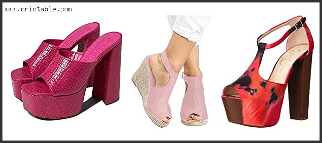best pink platform sandals heels