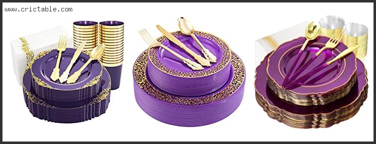best purple and gold plastic plates