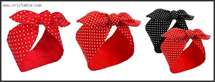 best red bandana with white polka dots