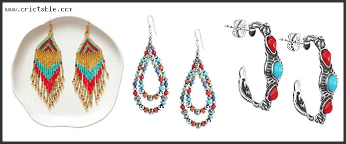 best turquoise and red earrings