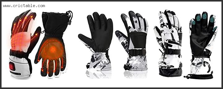 best white and black ski gloves