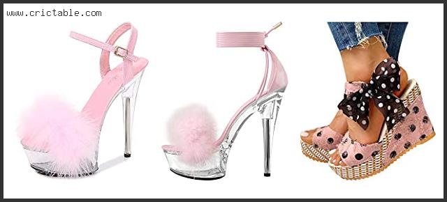 best clear pink platform heels