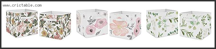 best floral cube storage bin