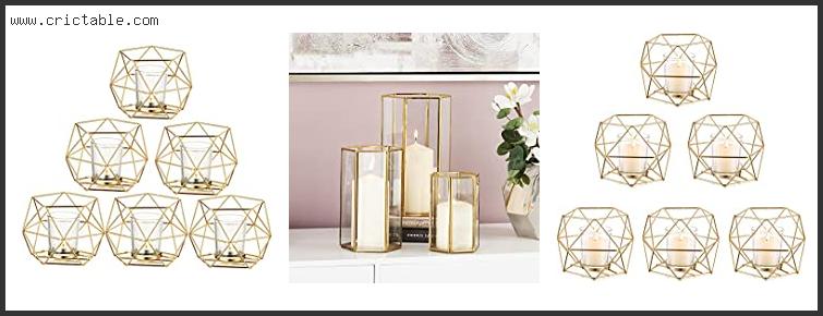 best geometric gold candle holder