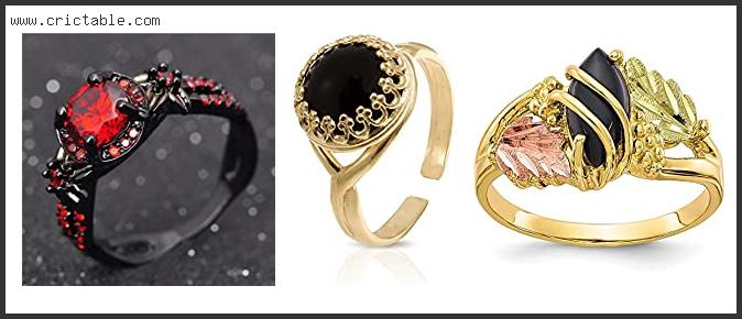 best gold ring with black stone