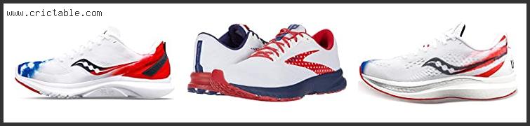 best red white blue running shoes