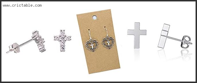 best sterling silver cross earrings