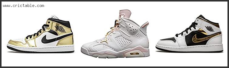 best white jordans with gold